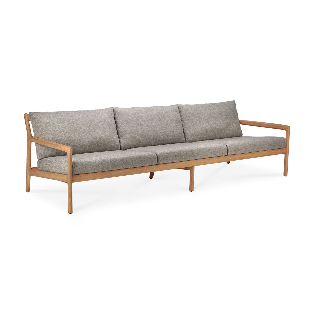 Jack Gartensofa - Teak - Mocha Stoff - 3+ Sitzer - 265 x 90 x 74 cm - ZEN ZONE