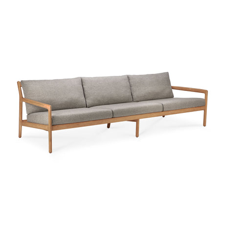 Jack Gartensofa - Teak - Mocha Stoff - 3+ Sitzer - 265 x 90 x 74 cm - ZEN ZONE