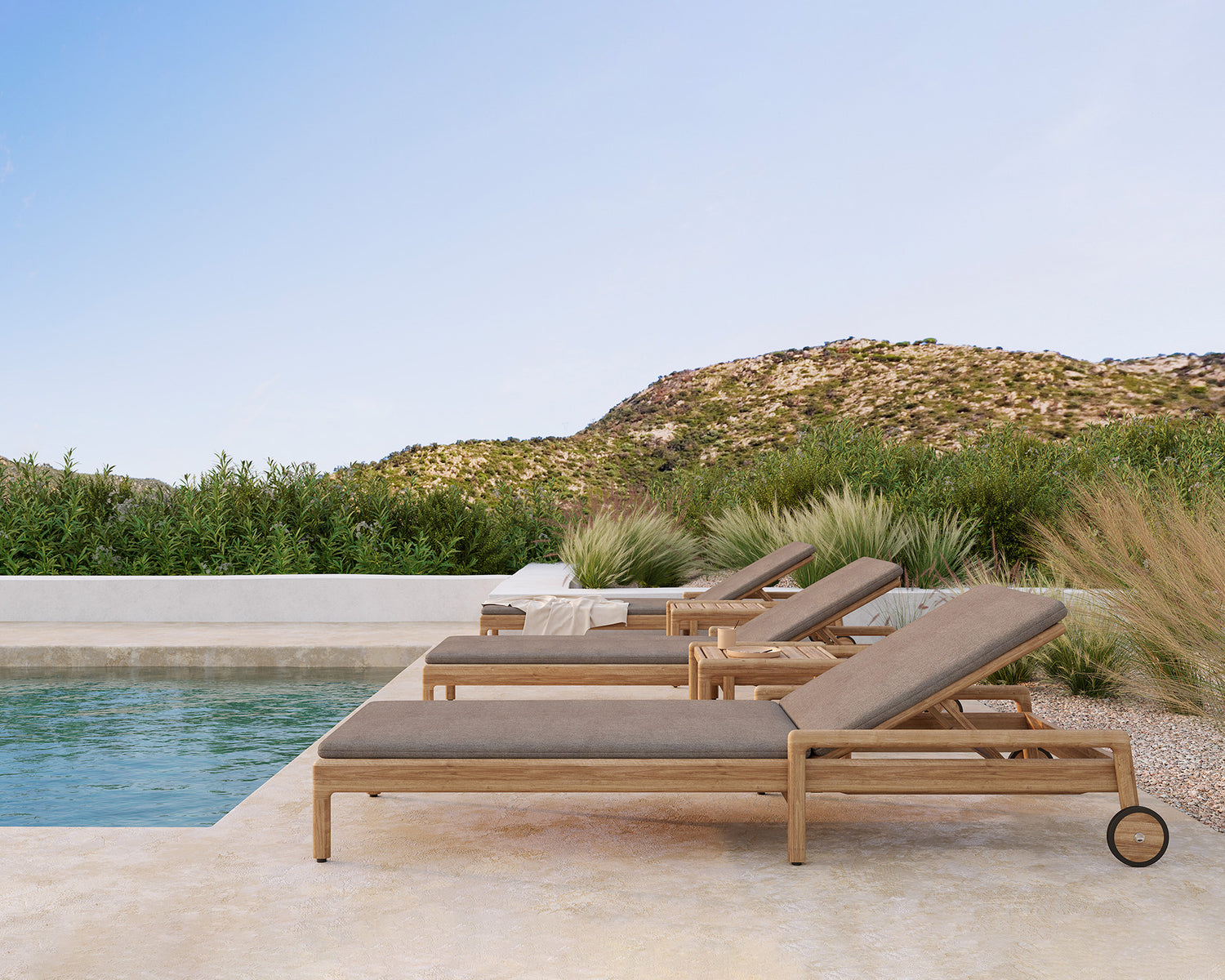 Jack Gartenliegegestell - Teak - 216 x 84 x 34 cm - ZEN ZONE