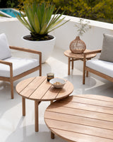 Quatro Garten-Couchtisch - Teak - rund - 95 x 95 x 35 cm - ZEN ZONE