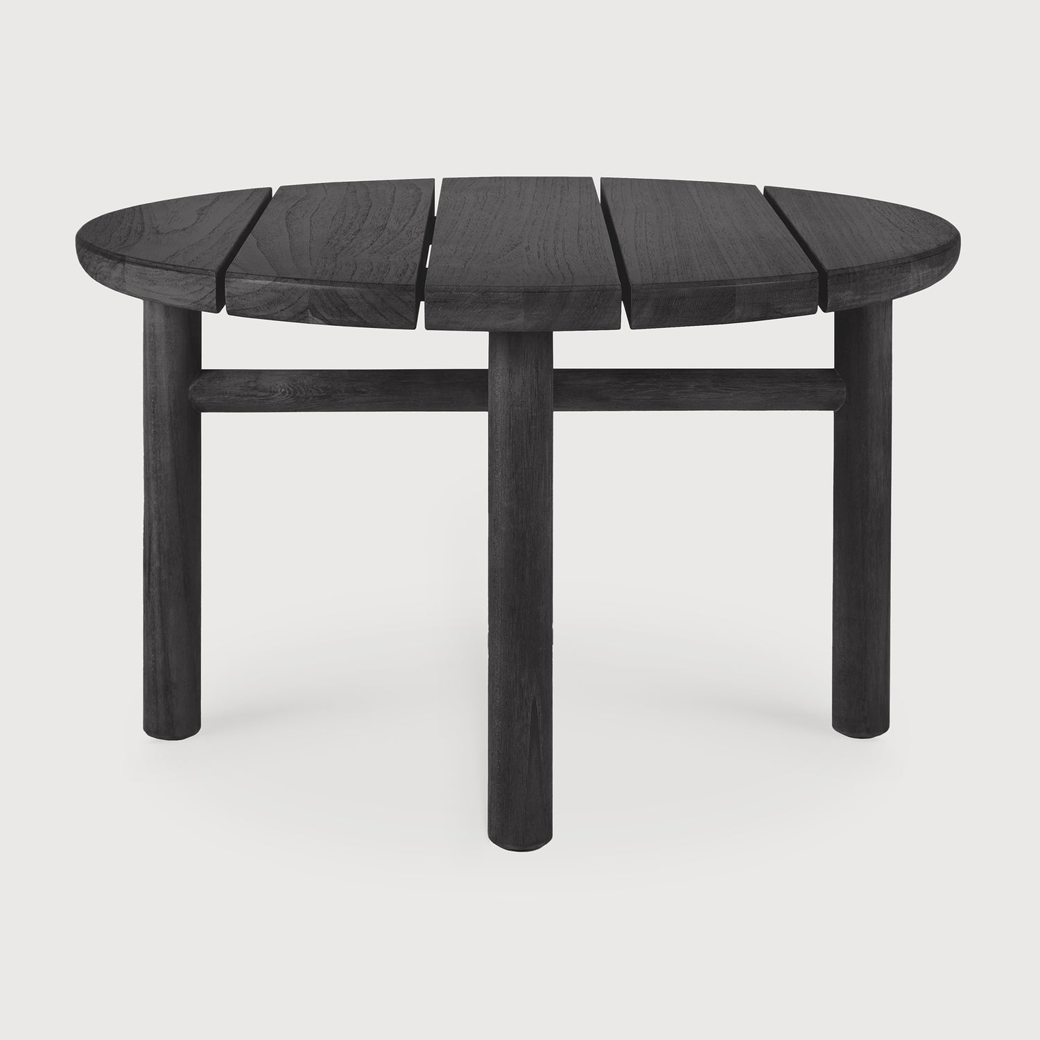 Quatro Garten-Beistelltisch - lackiertes Teak - schwarz - rund - 59 x 59 x 38 cm - ZEN ZONE Furniture