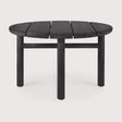 Quatro Garten-Beistelltisch - lackiertes Teak - schwarz - rund - 59 x 59 x 38 cm - ZEN ZONE Furniture