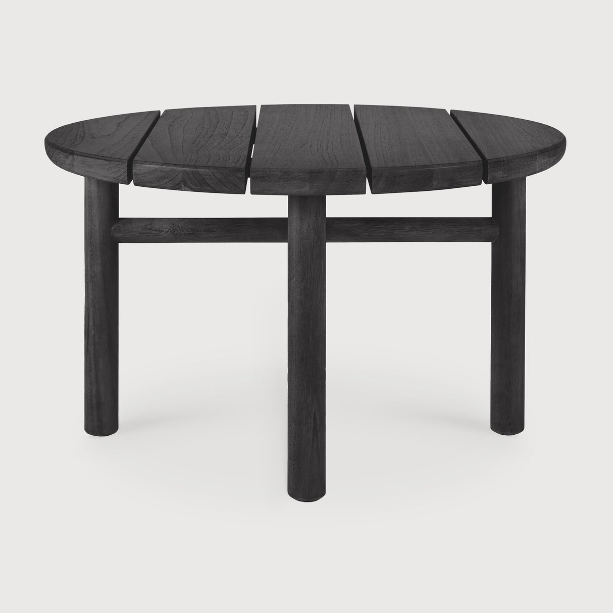 Quatro Garten-Beistelltisch - lackiertes Teak - schwarz - rund - 59 x 59 x 38 cm - ZEN ZONE Furniture