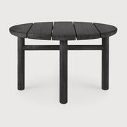 Quatro Garten-Beistelltisch - lackiertes Teak - schwarz - rund - 59 x 59 x 38 cm - ZEN ZONE Furniture