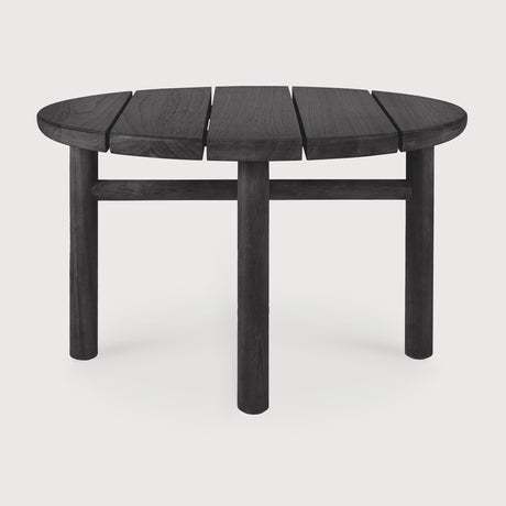 Quatro Garten-Beistelltisch - lackiertes Teak - schwarz - rund - 59 x 59 x 38 cm - ZEN ZONE Furniture