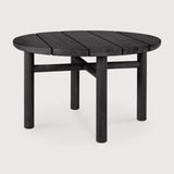 Quatro Garten-Beistelltisch - lackiertes Teak - schwarz - rund - 59 x 59 x 38 cm - ZEN ZONE Furniture