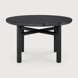 Quatro Garten-Beistelltisch - lackiertes Teak - schwarz - rund - 59 x 59 x 38 cm - ZEN ZONE Furniture