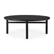Quatro Garten-Couchtisch - lackiertes Teak - schwarz - rund - 95 x 95 x 35 cm - ZEN ZONE