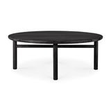 Quatro Garten-Couchtisch - lackiertes Teak - schwarz - rund - 95 x 95 x 35 cm - ZEN ZONE