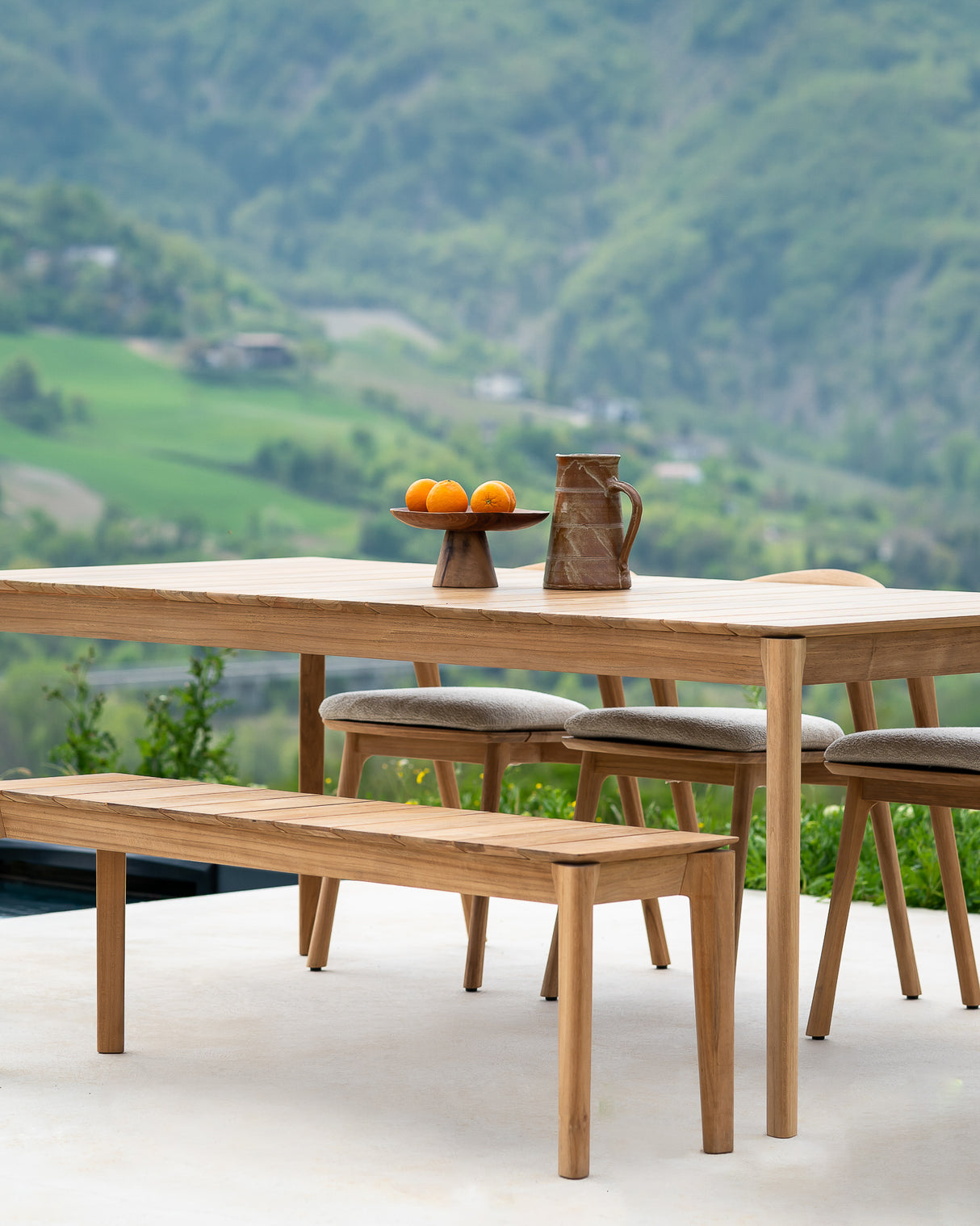 Bok Gartenbankgestell - Teak - 3+ Sitzer - 162 x 35 x 46 cm - ZEN ZONE