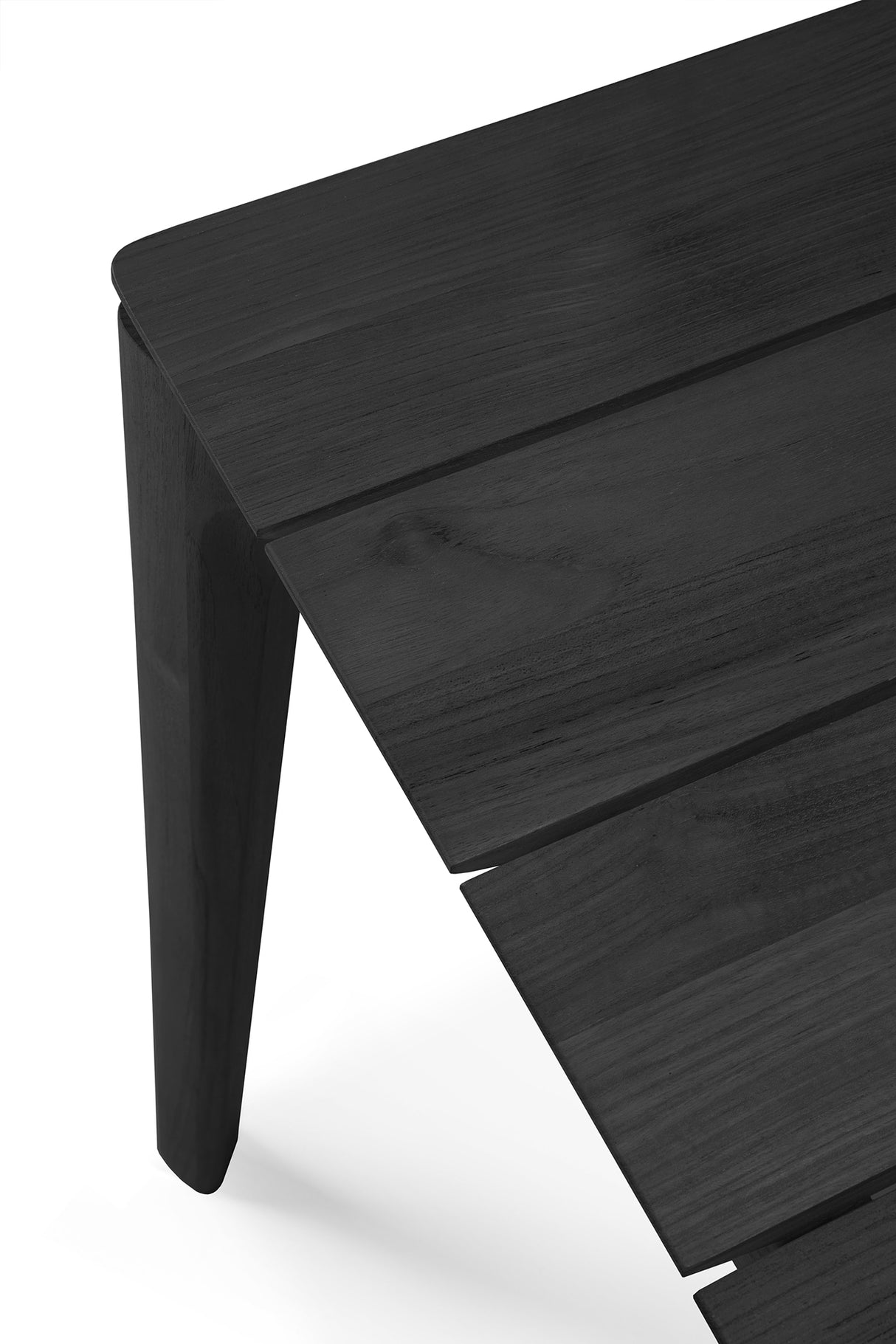 Bok Gartentisch - lackiertes Teak - schwarz - rechteckig - 200 x 100 x 76 cm - ZEN ZONE