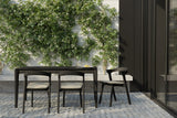 Bok Gartentisch - lackiertes Teak - schwarz - rechteckig - 162 x 80 x 76 cm - ZEN ZONE