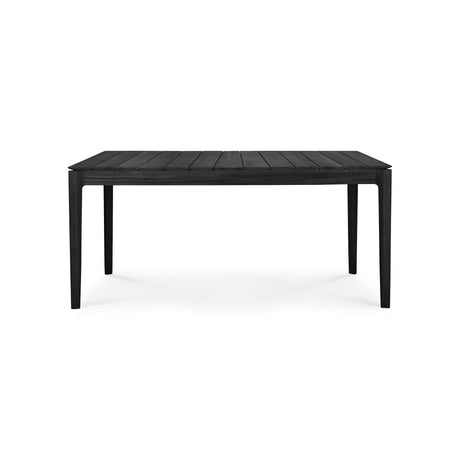 Bok Gartentisch - lackiertes Teak - schwarz - rechteckig - 162 x 80 x 76 cm - ZEN ZONE
