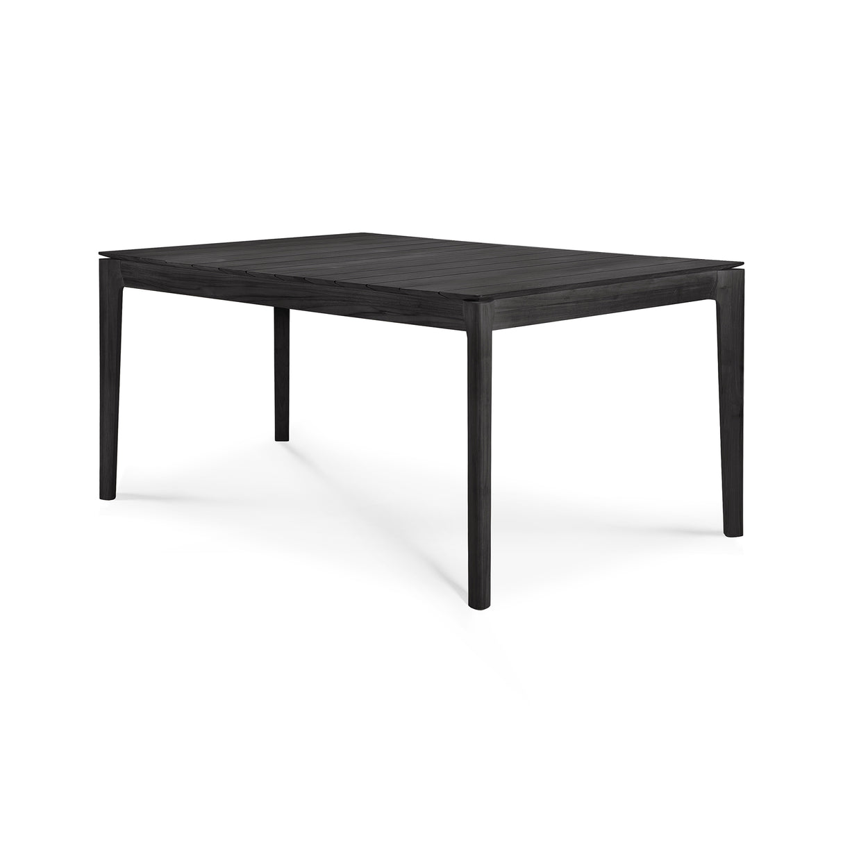 Bok Gartentisch - lackiertes Teak - schwarz - rechteckig - 162 x 80 x 76 cm - ZEN ZONE