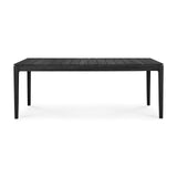 Bok Gartentisch - lackiertes Teak - schwarz - rechteckig - 200 x 100 x 76 cm - ZEN ZONE