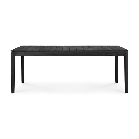 Bok Gartentisch - lackiertes Teak - schwarz - rechteckig - 200 x 100 x 76 cm - ZEN ZONE