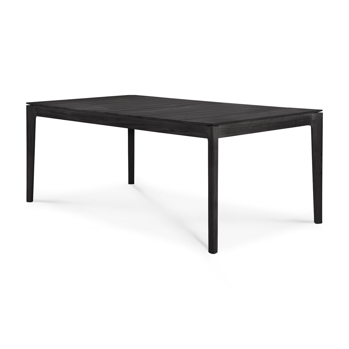 Bok Gartentisch - lackiertes Teak - schwarz - rechteckig - 200 x 100 x 76 cm - ZEN ZONE