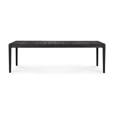 Bok Gartentisch - lackiertes Teak - schwarz - rechteckig - 250 x 100 x 76 cm - ZEN ZONE
