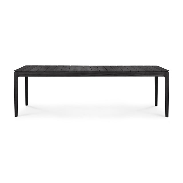 Bok Gartentisch - lackiertes Teak - schwarz - rechteckig - 250 x 100 x 76 cm - ZEN ZONE