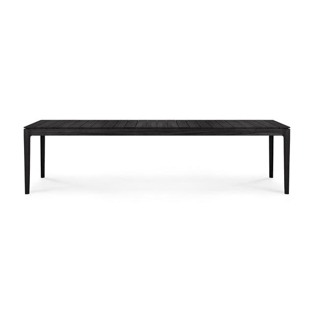 Bok Gartentisch - lackiertes Teak - schwarz - rechteckig - 300 x 110 x 76 cm - ZEN ZONE