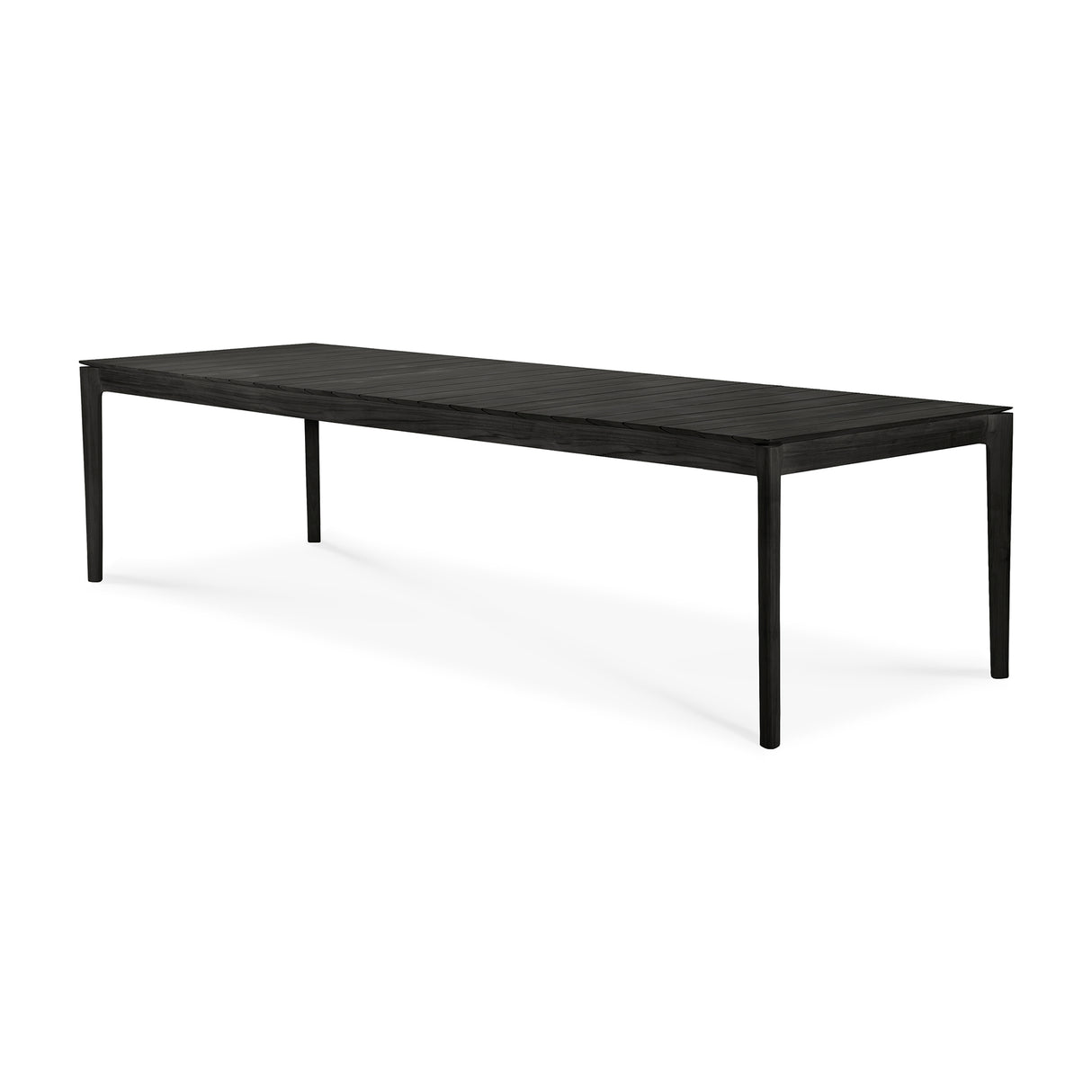 Bok Gartentisch - lackiertes Teak - schwarz - rechteckig - 300 x 110 x 76 cm - ZEN ZONE