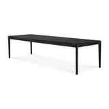 Bok Gartentisch - lackiertes Teak - schwarz - rechteckig - 300 x 110 x 76 cm - ZEN ZONE