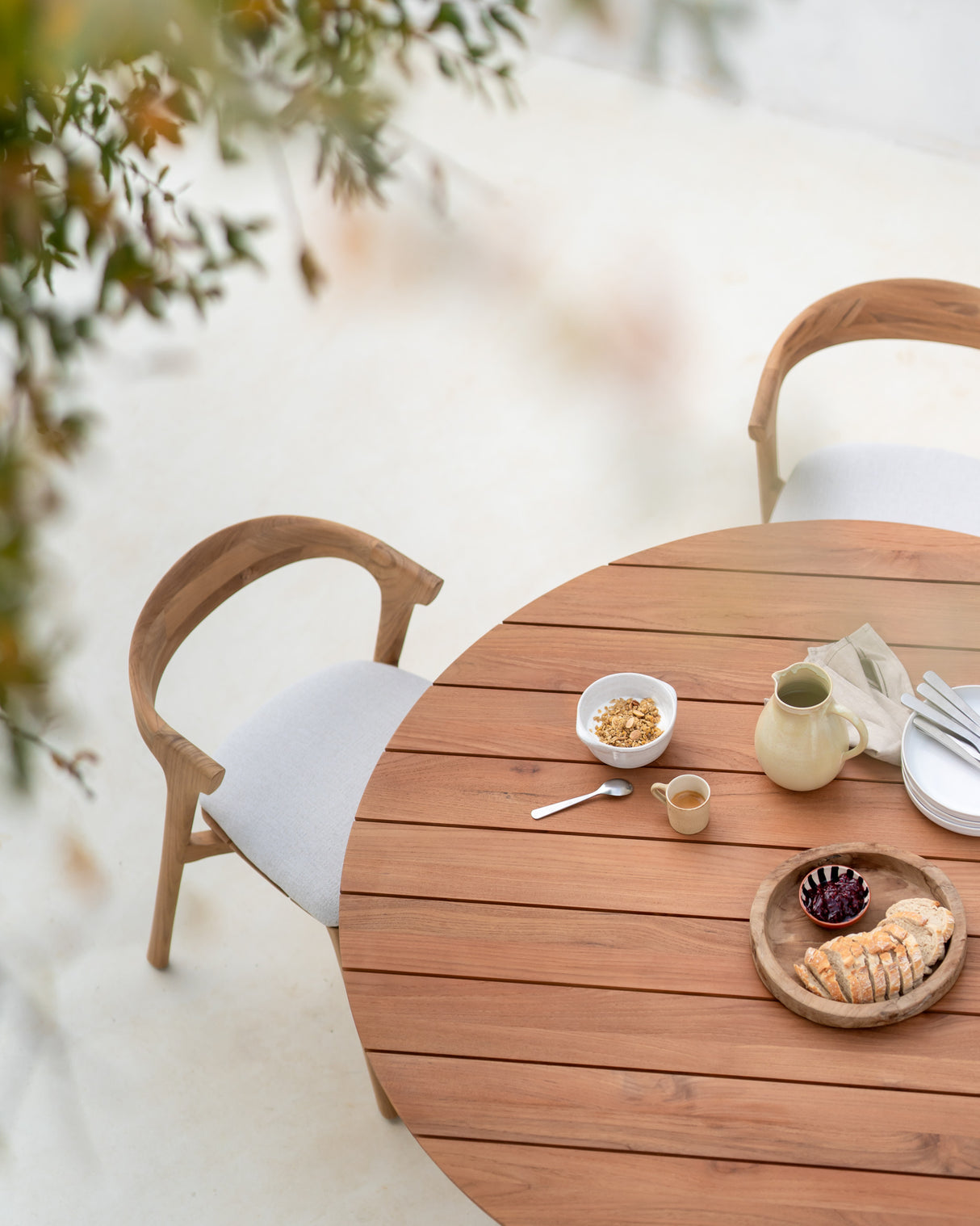 Circle Gartentisch - Teak - rund - 163 x 163 x 76 cm - ZEN ZONE
