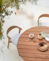 Circle Gartentisch - Teak - rund - 163 x 163 x 76 cm - ZEN ZONE