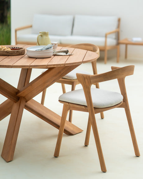 Circle Gartentisch - Teak - rund - 136 x 136 x 76 cm - ZEN ZONE