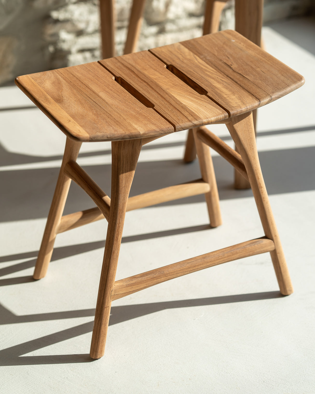 Osso Gartenhockergestell - Teak - 50 x 33 x 49 cm - ZEN ZONE Furniture
