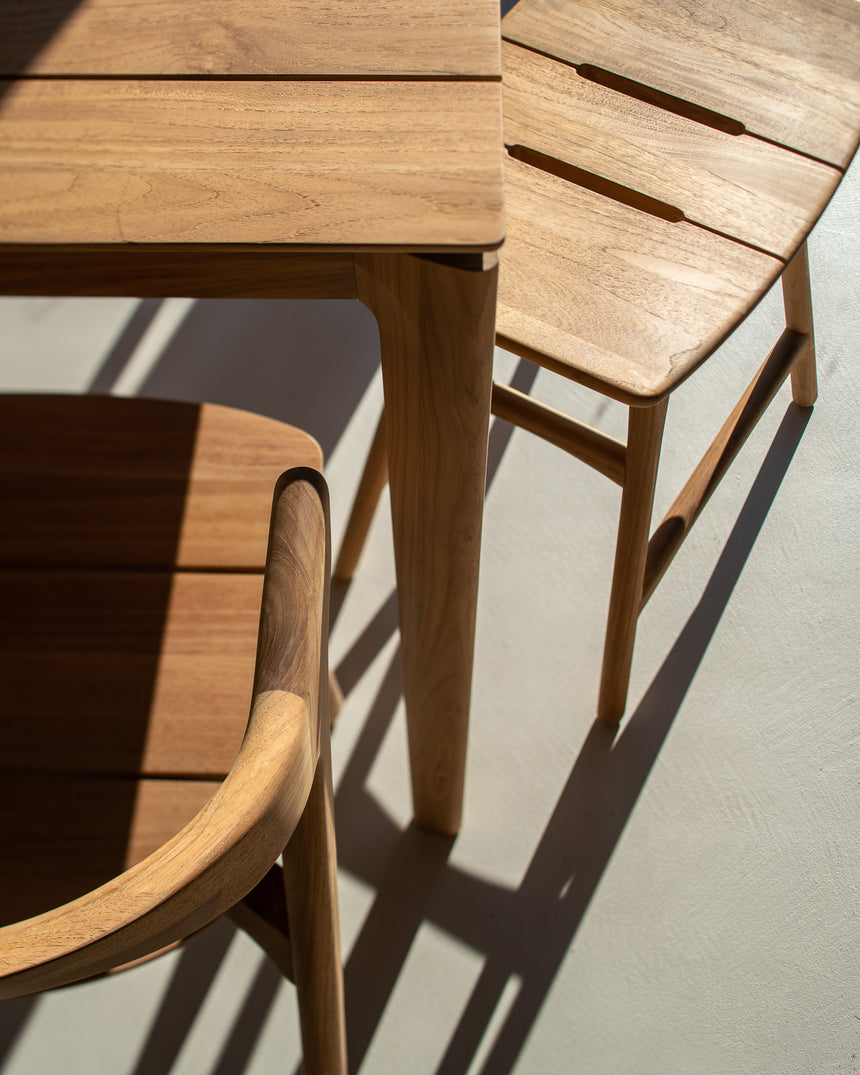 Bok Gartentisch - Teak - quadratisch - 80 x 80 x 76 cm - ZEN ZONE