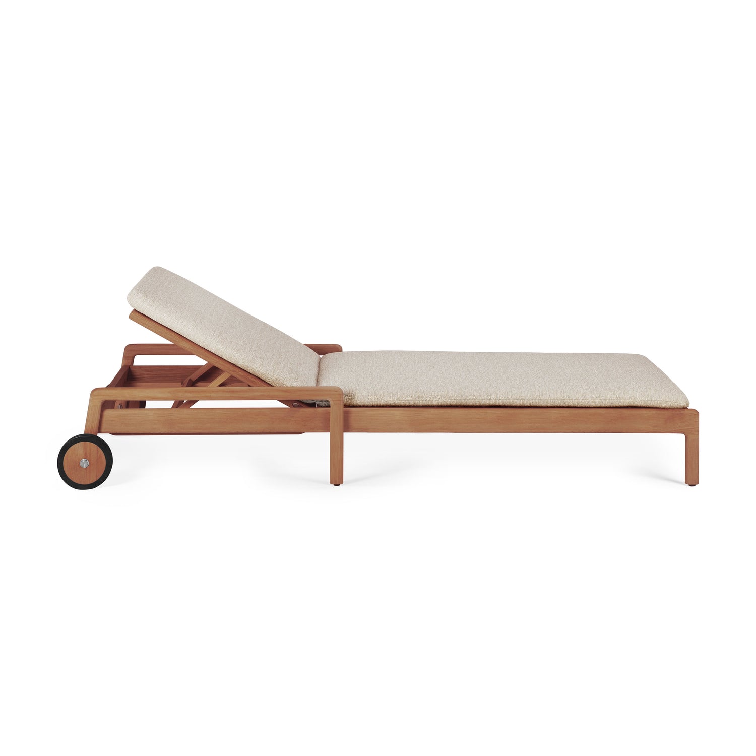 Jack Gartenliege verstellbar - Teak - Naturstoff - dünnes Kissen - 216 x 84 x 34 cm - ZEN ZONE Furniture