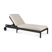 Jack Gartenliege verstellbar - lackiertes Teak - schwarz - Naturstoff - 216 x 84 x 34 cm - ZEN ZONE Furniture