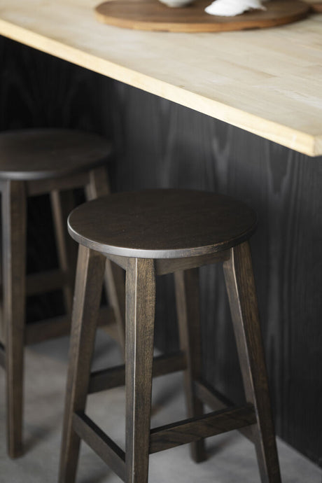 AUSTIN Hocker Braun 35x35x65cm - ZEN ZONE Furniture