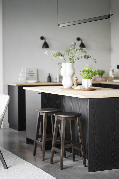 AUSTIN Hocker Braun 35x35x65cm - ZEN ZONE Furniture
