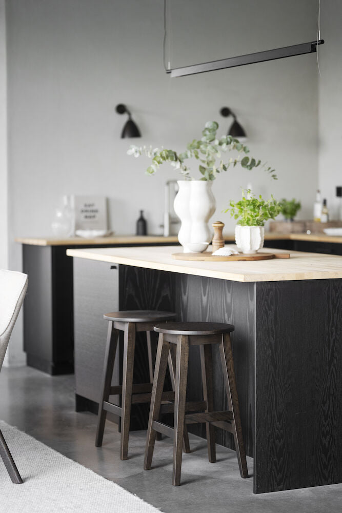 AUSTIN Hocker Braun 35x35x65cm - ZEN ZONE Furniture