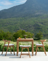 Bok Gartenstuhl - Teak - Off White Stoff - 50 x 54 x 76 cm - ZEN ZONE