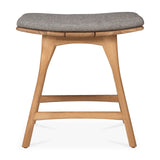 Osso Gartenhocker - Teak - Mocha Stoff - 50 x 33 x 51 cm - ZEN ZONE Furniture