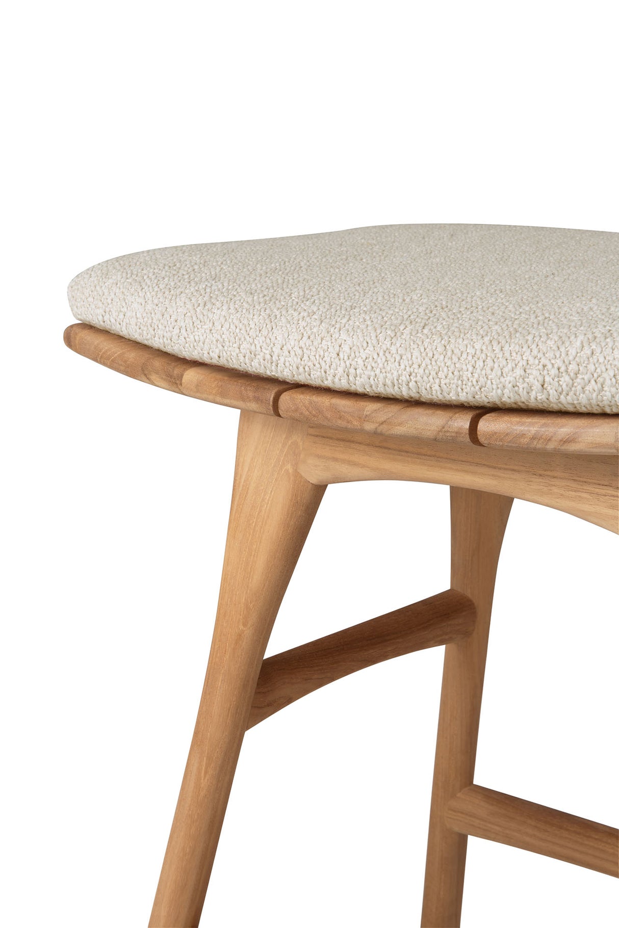 Osso Gartenhocker - Teak - Naturstoff - 50 x 33 x 51 cm - ZEN ZONE Furniture