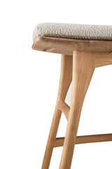Osso Gartenhocker - Teak - Naturstoff - 50 x 33 x 51 cm - ZEN ZONE Furniture