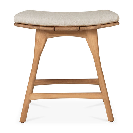 Osso Gartenhocker - Teak - Naturstoff - 50 x 33 x 51 cm - ZEN ZONE Furniture