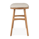 Osso Gartenhocker - Teak - Naturstoff - 50 x 33 x 51 cm - ZEN ZONE Furniture