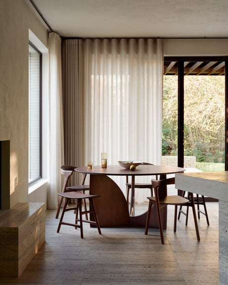 Osso Hocker - lackiertes Teak - braun - 50 x 33 x 49 cm - ZEN ZONE Furniture