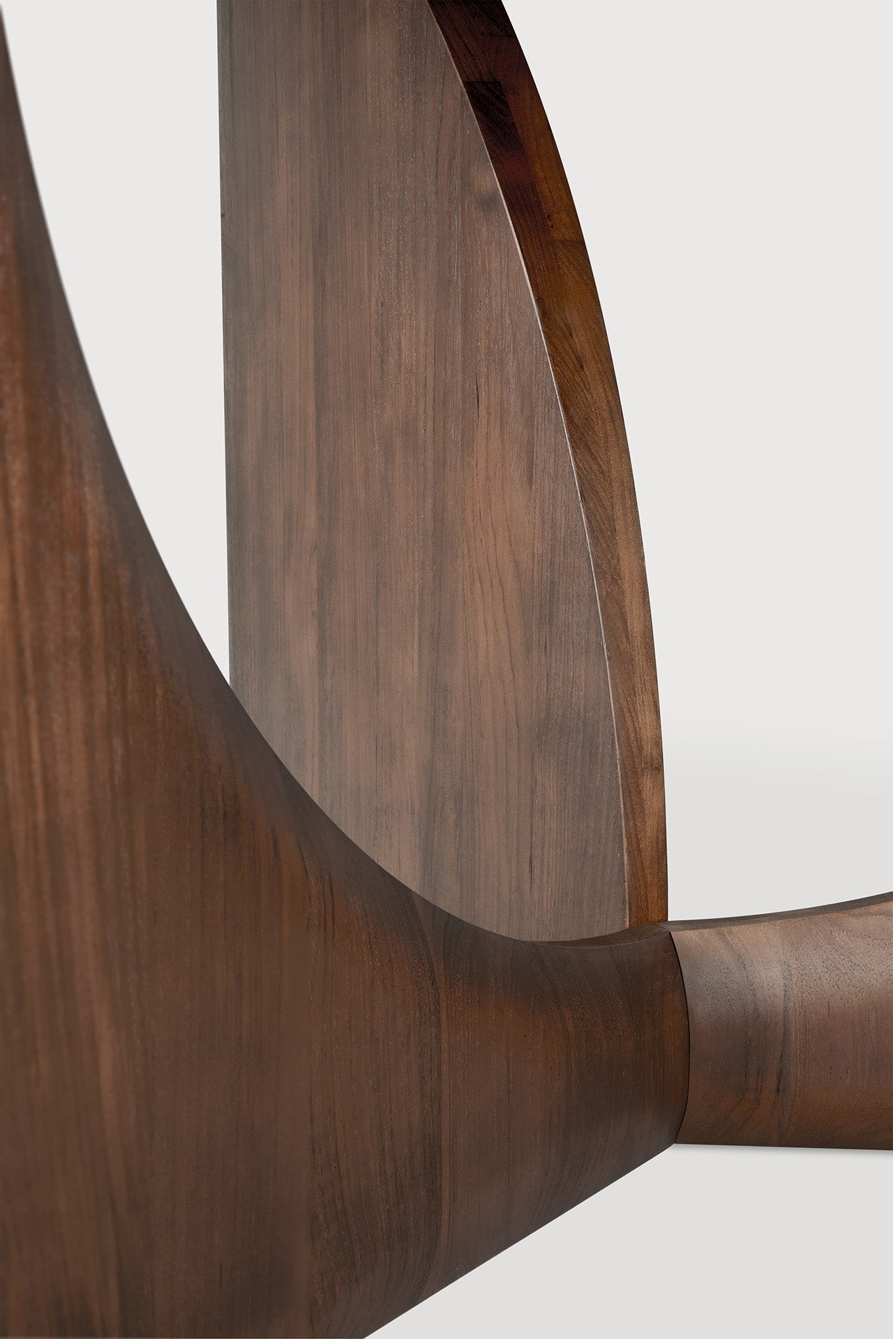 Geometric Esstisch - lackiertes Teak - braun - rund - 150 x 150 x 76 cm - ZEN ZONE Furniture