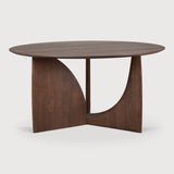 Geometric Esstisch - lackiertes Teak - braun - rund - 150 x 150 x 76 cm - ZEN ZONE Furniture