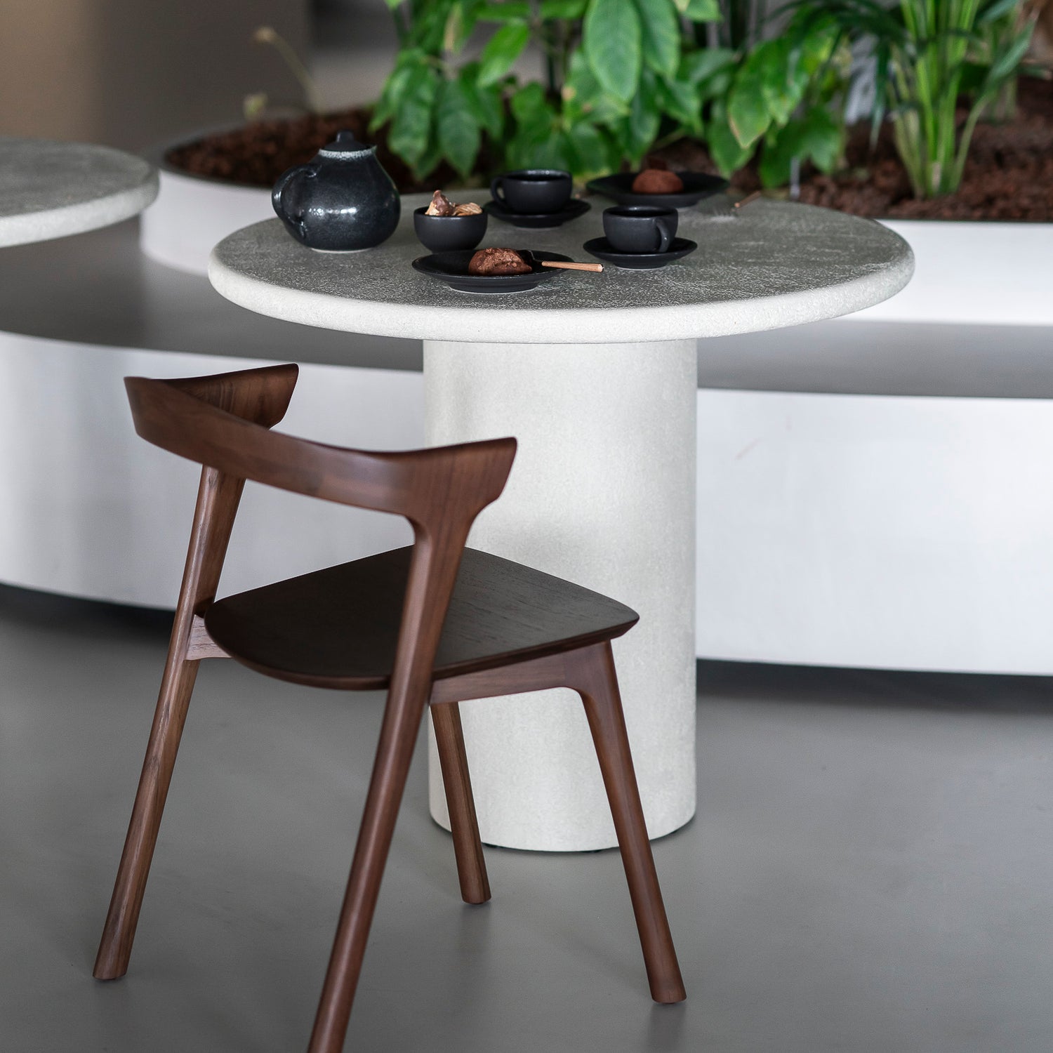 Bok Esszimmerstuhl - lackiertes Teak - braun - 50 x 54 x 76 cm - ZEN ZONE
