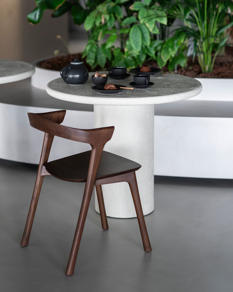 Bok Esszimmerstuhl - lackiertes Teak - braun - 50 x 54 x 76 cm - ZEN ZONE