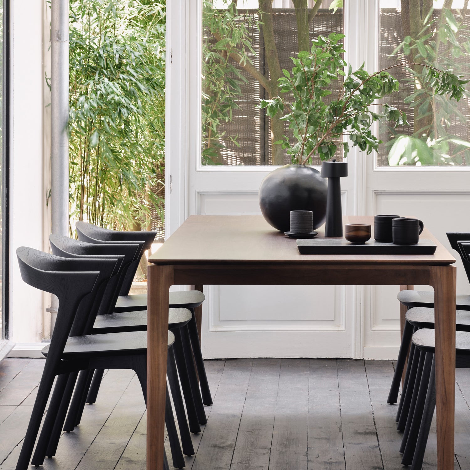 Bok Esstisch - lackiertes Teak - braun - rechteckig - 220 x 95 x 76 cm - ZEN ZONE Furniture