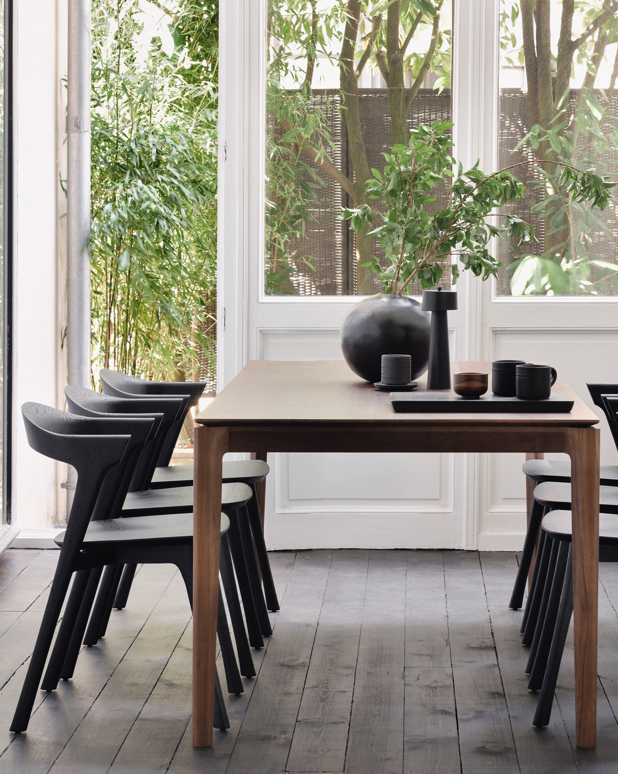 Bok Esstisch - lackiertes Teak - braun - rechteckig - 160 x 80 x 76 cm - ZEN ZONE Furniture