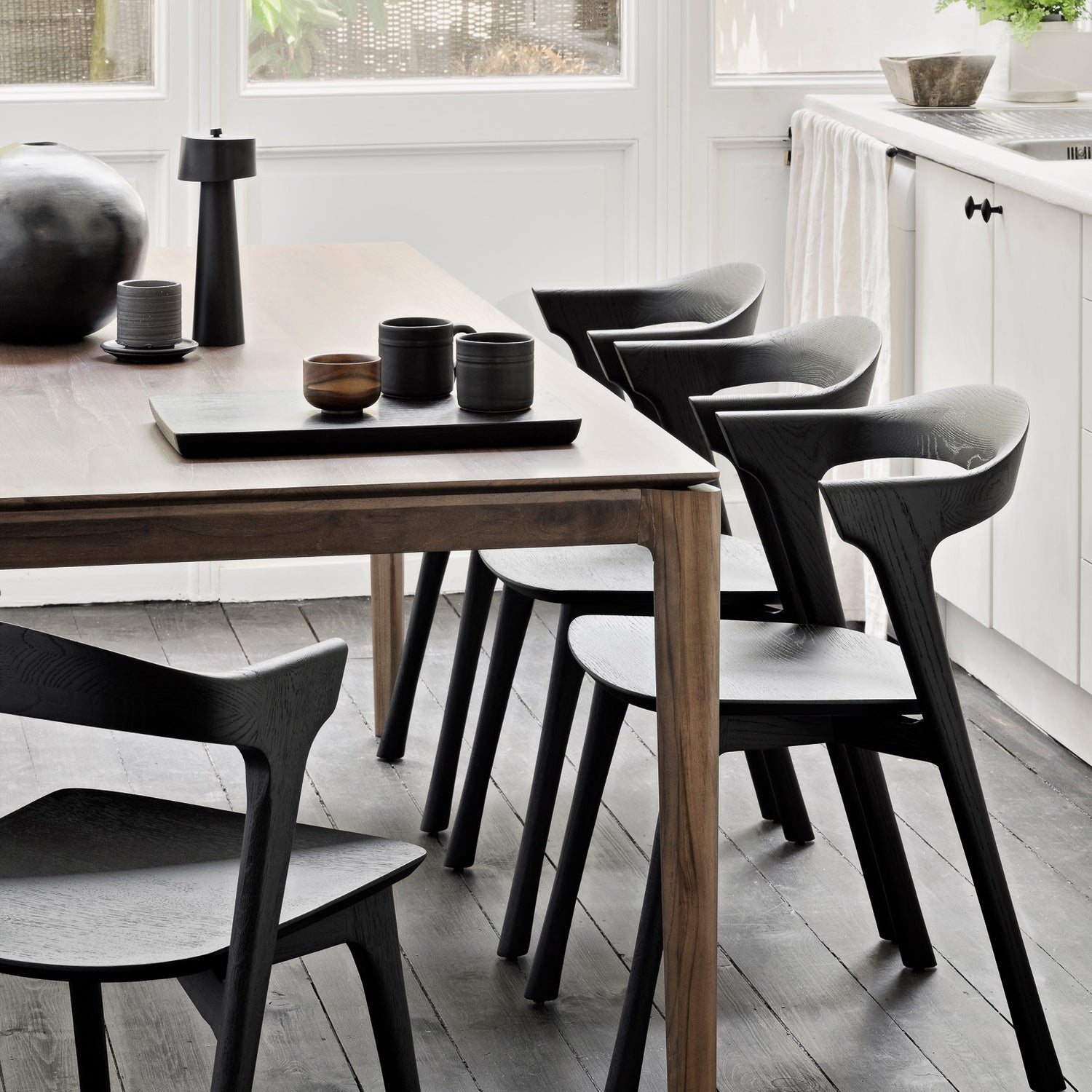 Bok Esstisch - lackiertes Teak - braun - rechteckig - 220 x 95 x 76 cm - ZEN ZONE Furniture